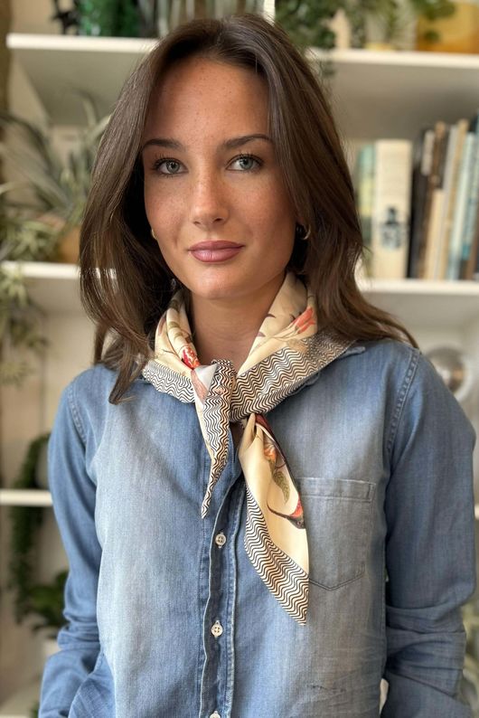 Birdie Triangle Silk Neckerchief - 